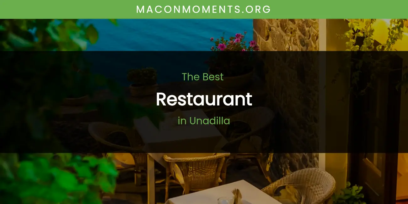 Unadilla's Best Restaurant featured